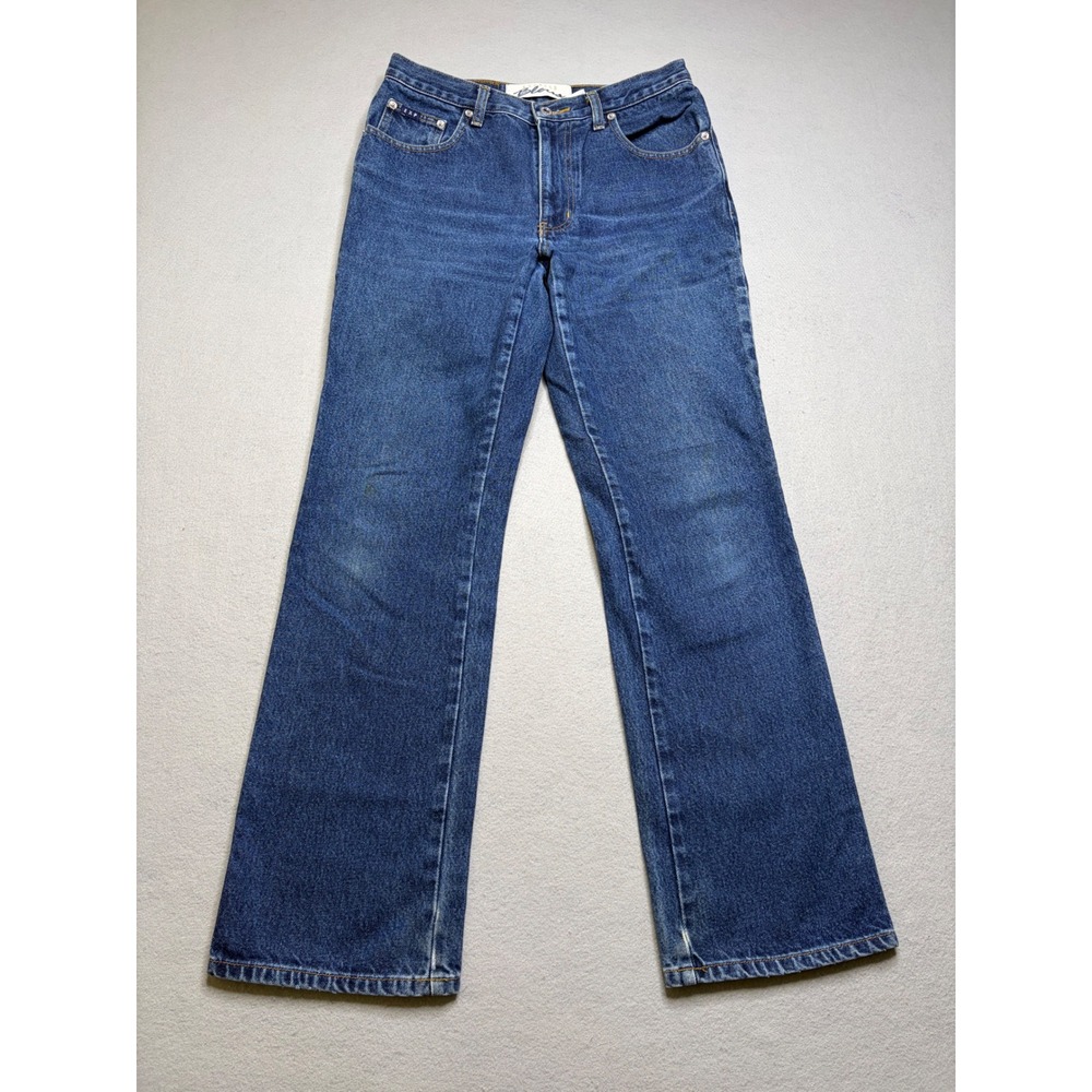 Express Jeans Women‎ 7/8 Blue Bleus Vintage 90s Bootcut High Rise Denim